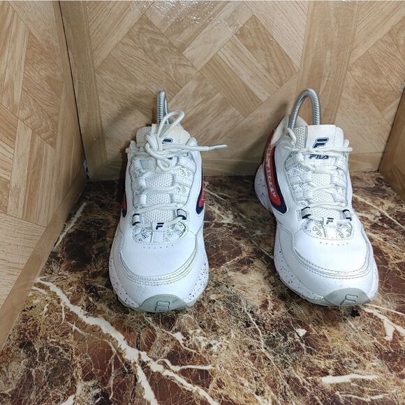 Fila women's lace-up old skool white running shoes sneaker size 7.5 - Picture 7 of 10